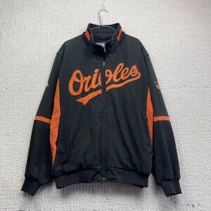Baltimore Orioles Majestic Therma Base Full Zip Lined Jacket Mens XL Black MLB